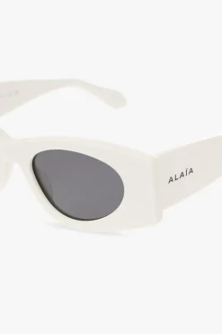 Alaïa BIAŁY Okulary przeciwsłoneczne