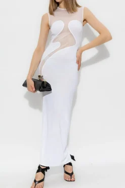 Alaïa BIAŁY Sukienka bez rękawów