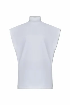 Alaïa BIAŁY Top z usztywniana stójką
