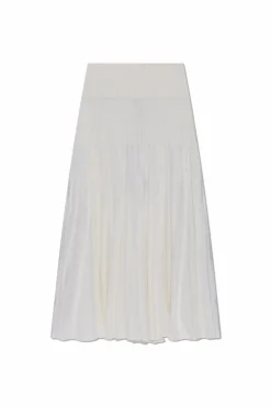 Alaïa BIAŁY Wełniana spódnica