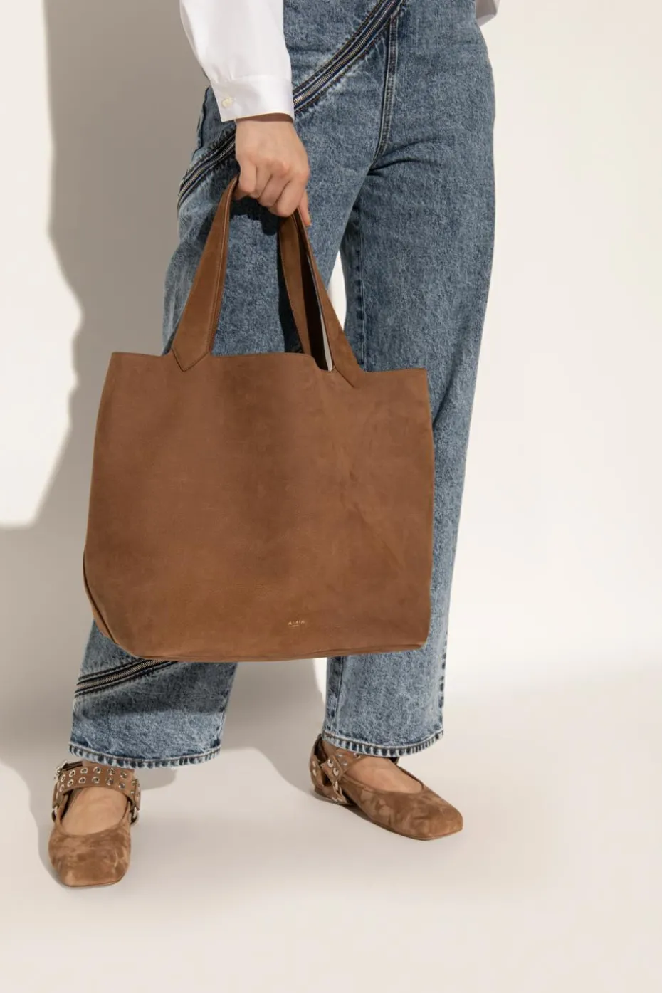 Alaïa BRĄZOWY Torba `Le Cabas` typu `shopper`