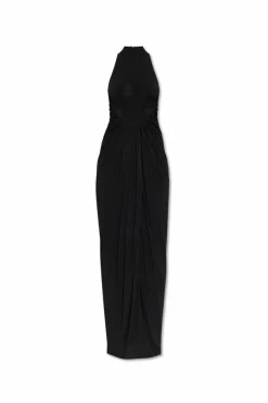Alaïa CZARNY Drapowana sukienka