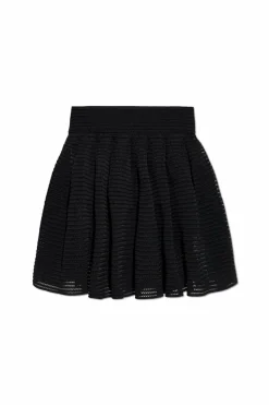 Alaïa CZARNY Dwuwarstwowa spódnica