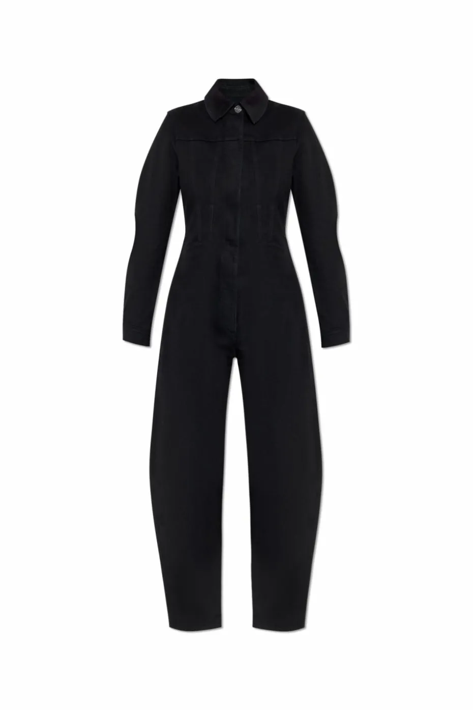 Alaïa CZARNY Jeansowy kombinezon