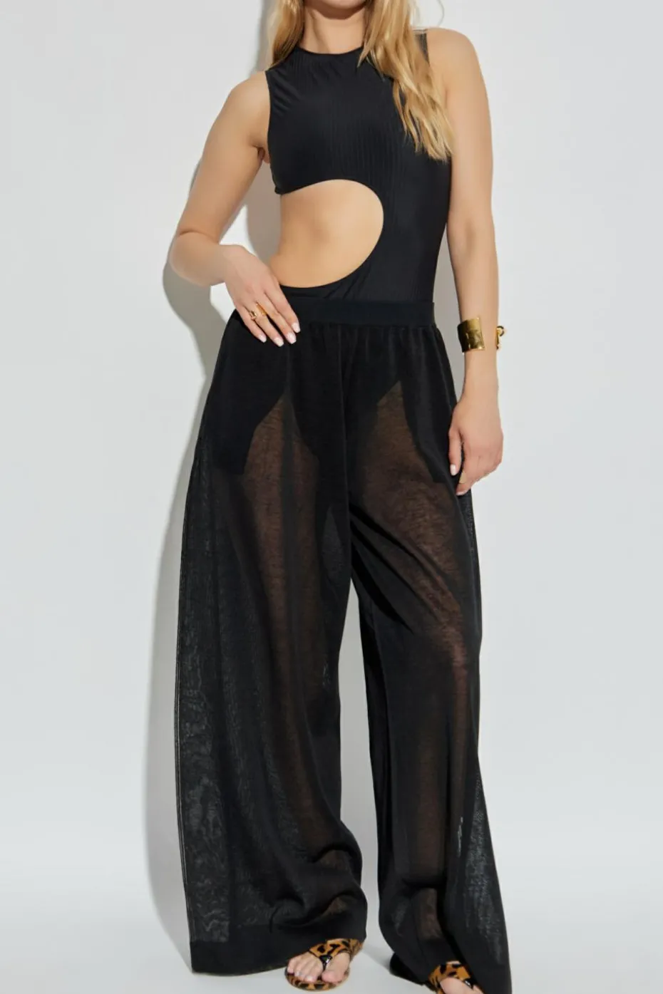 Alaïa CZARNY Jednoczęściowy kostium kąpielowy