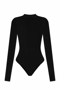Alaïa CZARNY Kaszmirowe body