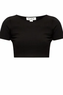 Alaïa CZARNY Krótki top