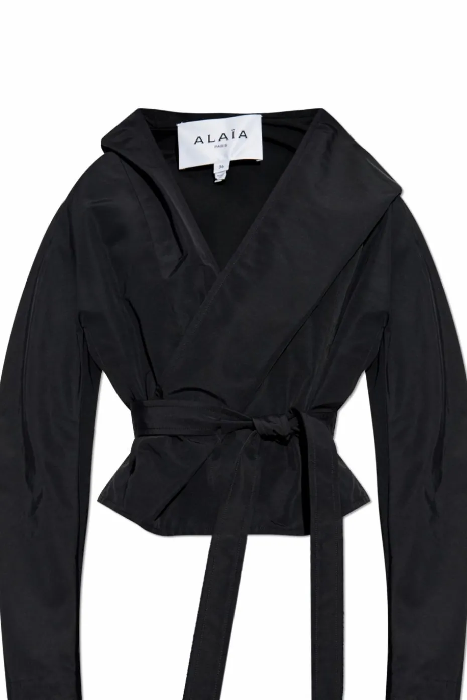 Alaïa CZARNY Kurtka z kapturem