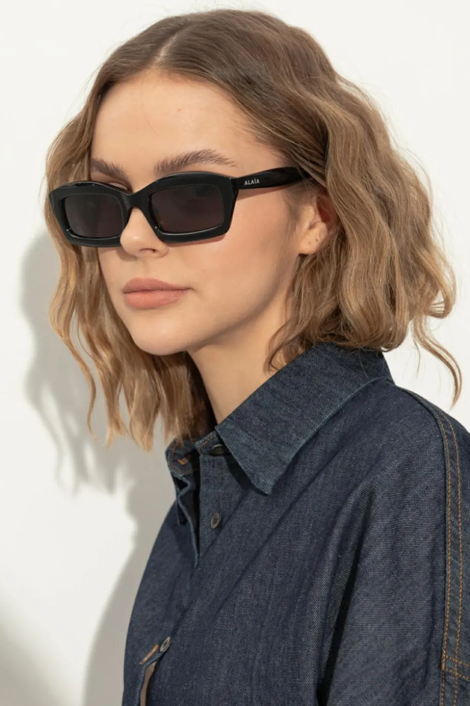 Alaïa CZARNY Okulary przeciwsłoneczne