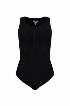 Alaïa CZARNY Prążkowane body