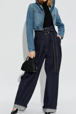 Alaïa CZARNY Prążkowane body
