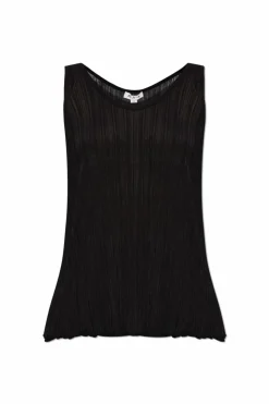Alaïa CZARNY Prążkowany top