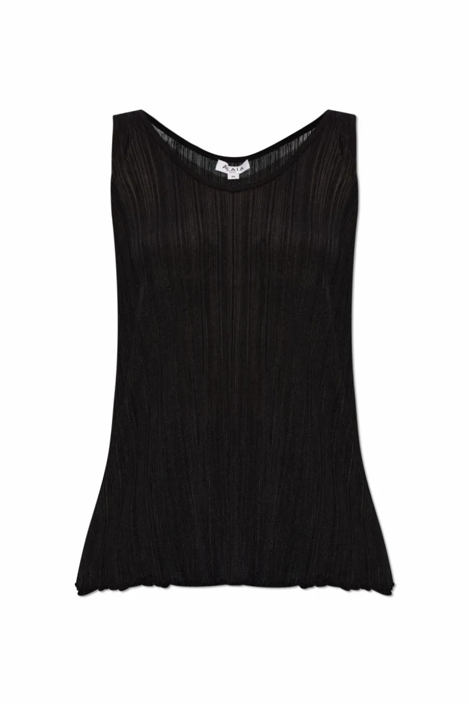 Alaïa CZARNY Prążkowany top