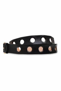 Alaïa CZARNY Skórzany pasek