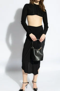 Alaïa CZARNY Spódnica z drapowaniem