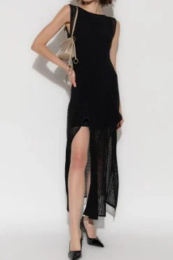 Alaïa CZARNY Sukienka z rozcięciami