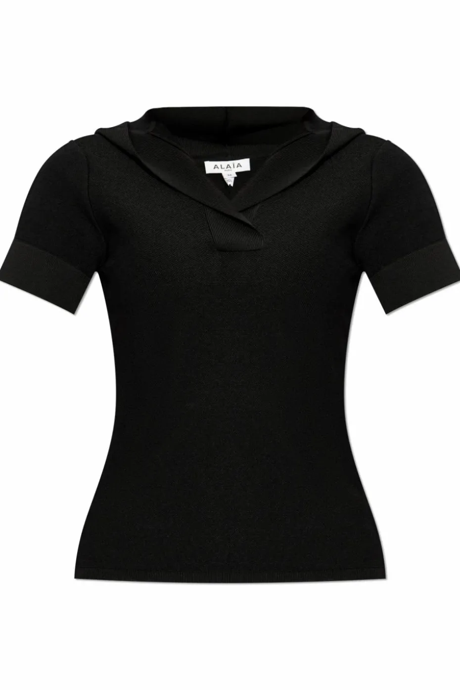Alaïa CZARNY Top z kapturem