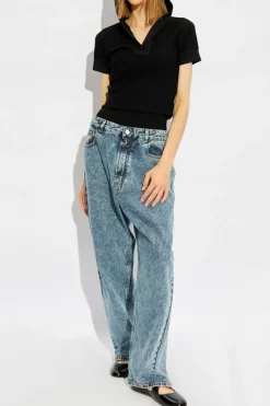 Alaïa CZARNY Top z kapturem