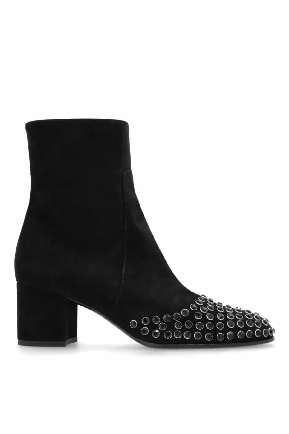 Alaïa CZARNY Zamszowe botki z ćwiekami