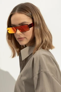 Alaïa CZERWONY Okulary przeciwsłoneczne