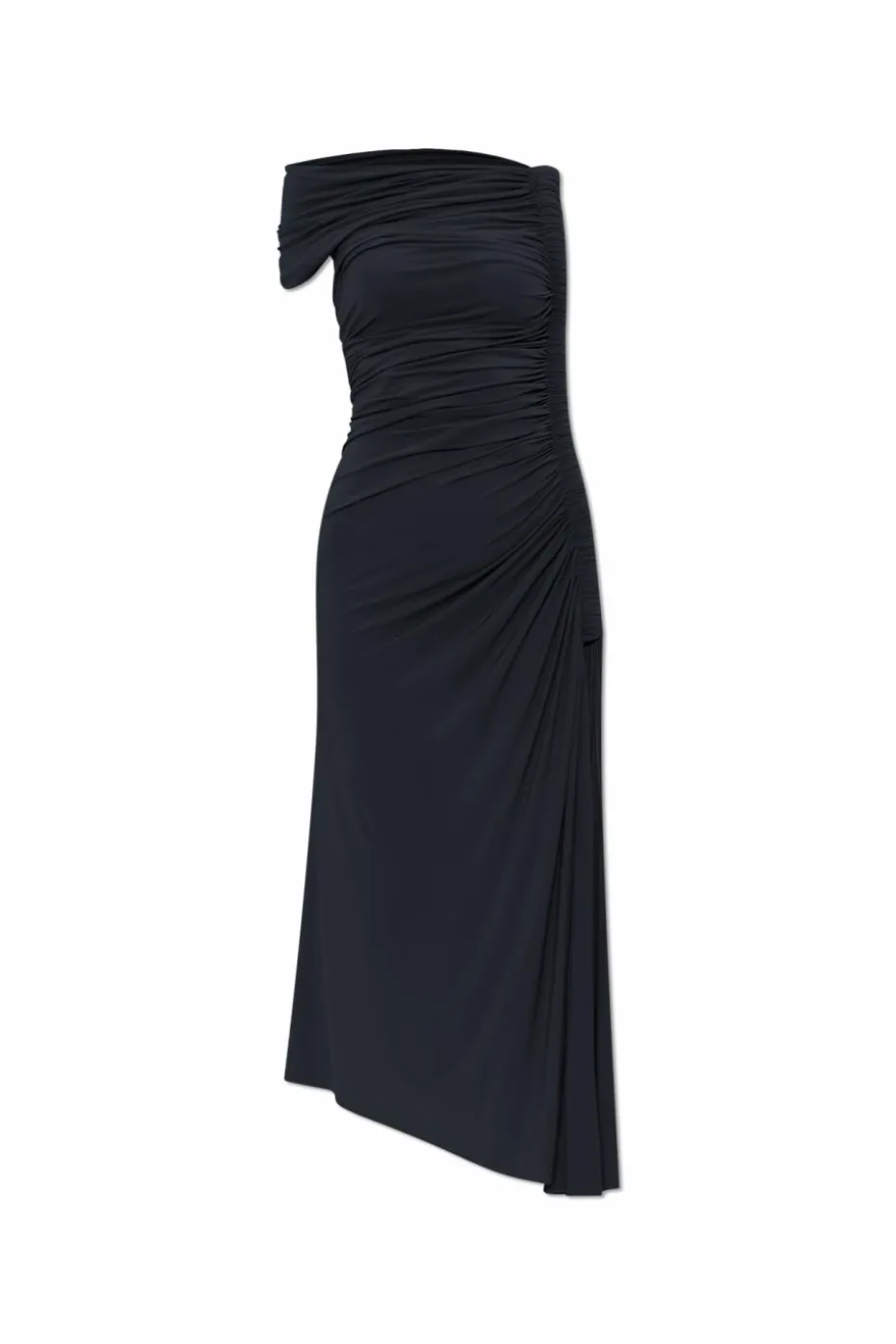 Alaïa GRANATOWY Sukienka z drapowaniem