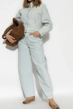 Alaïa jasnoniebieski Jeansowa kurtka