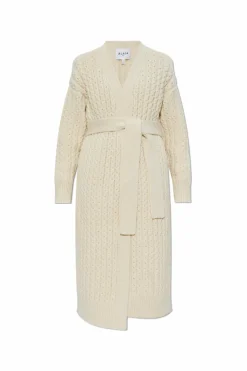 Alaïa kremowy Wełniany kardigan