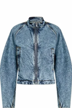 Alaïa NIEBIESKI Jeansowa kurtka