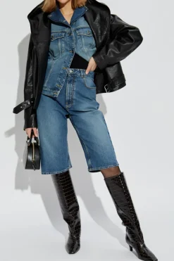 Alaïa NIEBIESKI Jeansowe szorty