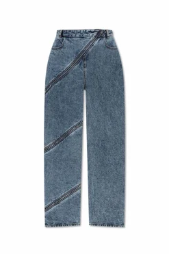 Alaïa NIEBIESKI Jeansy `Spiral`