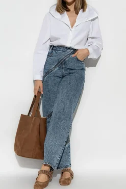 Alaïa NIEBIESKI Jeansy `Spiral`
