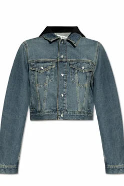 Alaïa NIEBIESKI Kurtka jeansowa