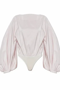 Alaïa RÓŻOWY Jedwabne body