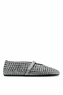 Alaïa SREBRNY Baleriny `Eyelet`