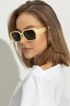 Alaïa ŻÓŁTY Okulary przeciwsłoneczne