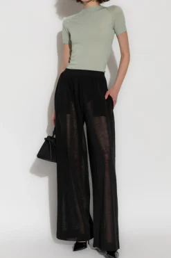 Alaïa ZIELONY Wełniany top