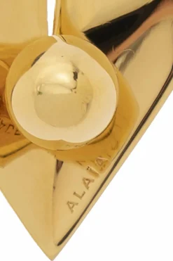 Alaïa ZŁOTY Mosiężne kolczyki