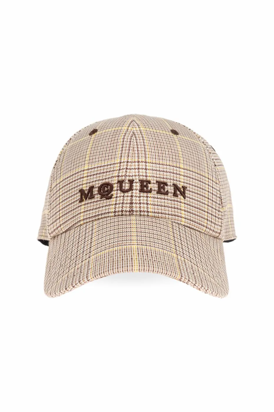 Alexander McQueen beżowy Czapka z daszkiem