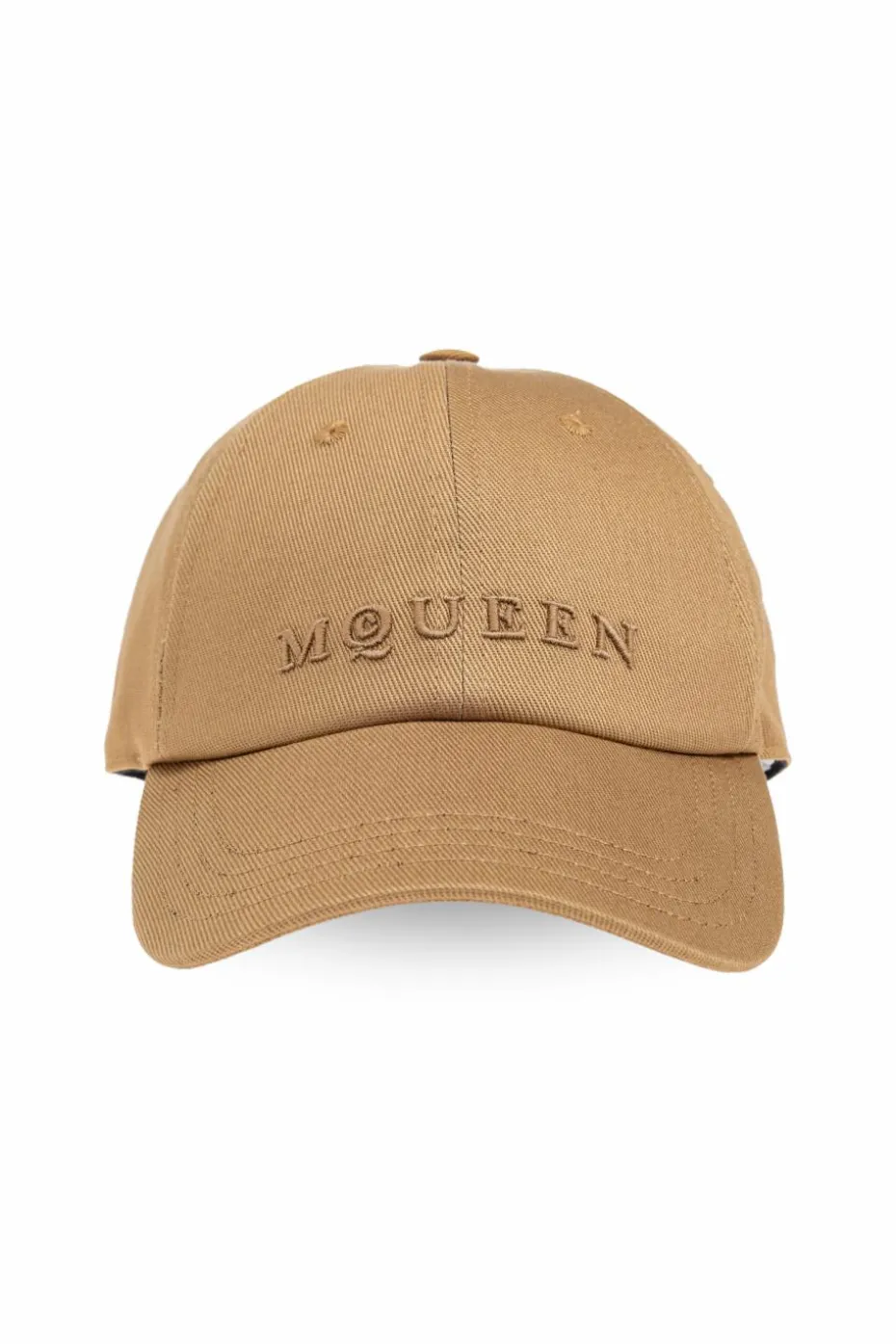 Alexander McQueen beżowy Czapka z daszkiem