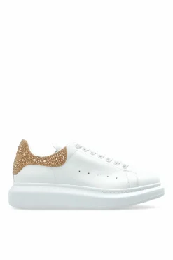 Alexander McQueen BIAŁY Buty sportowe z połyskującymi aplikacjami