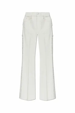 Alexander McQueen BIAŁY Jeansy z surowym wykończeniem