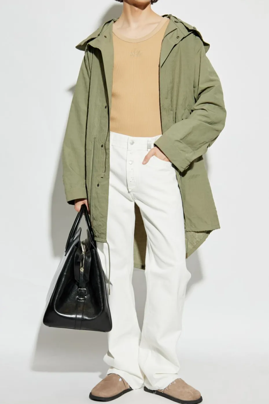 Alexander McQueen BIAŁY Jeansy z efektem `vintage`