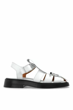 Alexander McQueen BIAŁY Skórzane sandały