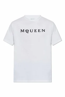 Alexander McQueen BIAŁY T-shirt z logo