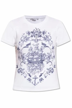 Alexander McQueen BIAŁY T-shirt z nadrukiem