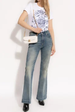 Alexander McQueen BIAŁY T-shirt z nadrukiem