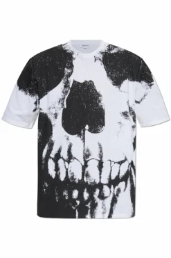 Alexander McQueen BIAŁY T-shirt z nadrukiem