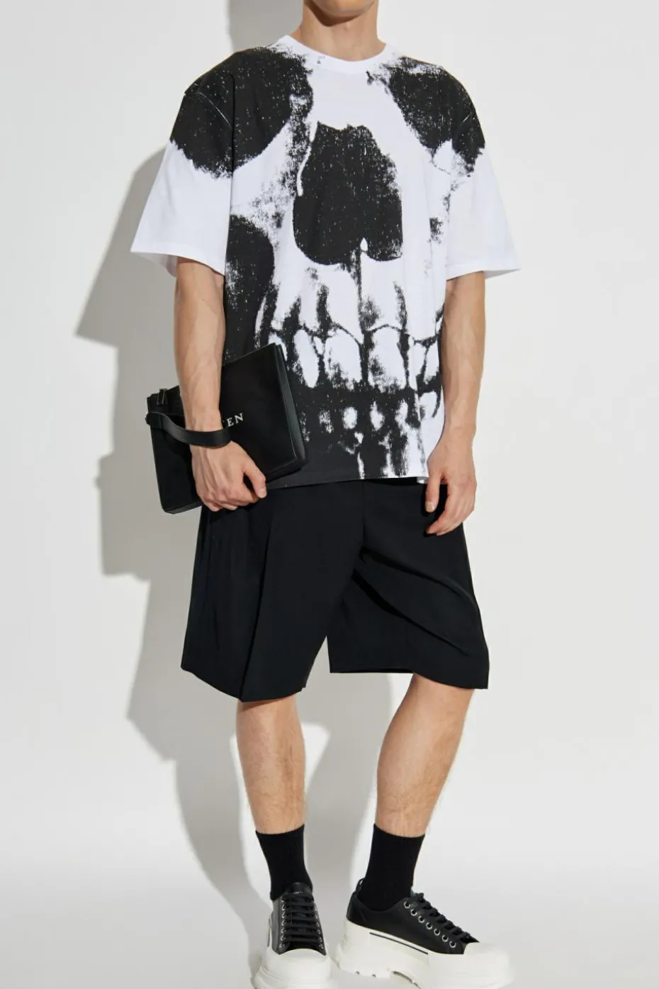 Alexander McQueen BIAŁY T-shirt z nadrukiem