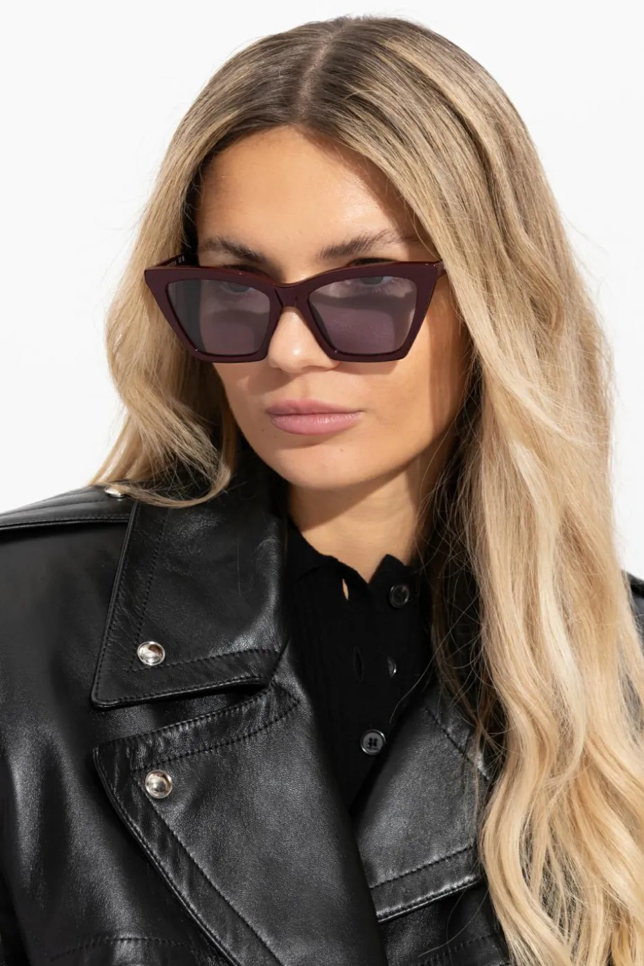Alexander McQueen BORDO Okulary przeciwsłoneczne