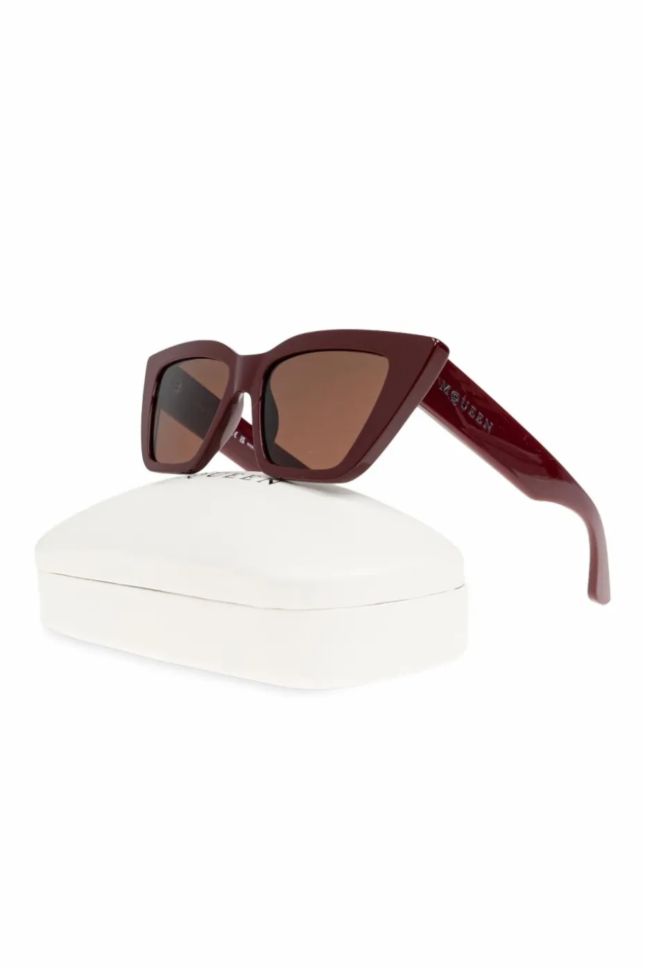 Alexander McQueen BORDO Okulary przeciwsłoneczne